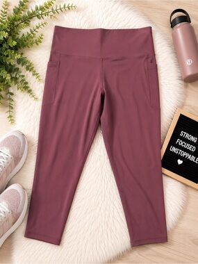 Athleta Salutation Stash Pocket High-Waist Crop Leggings